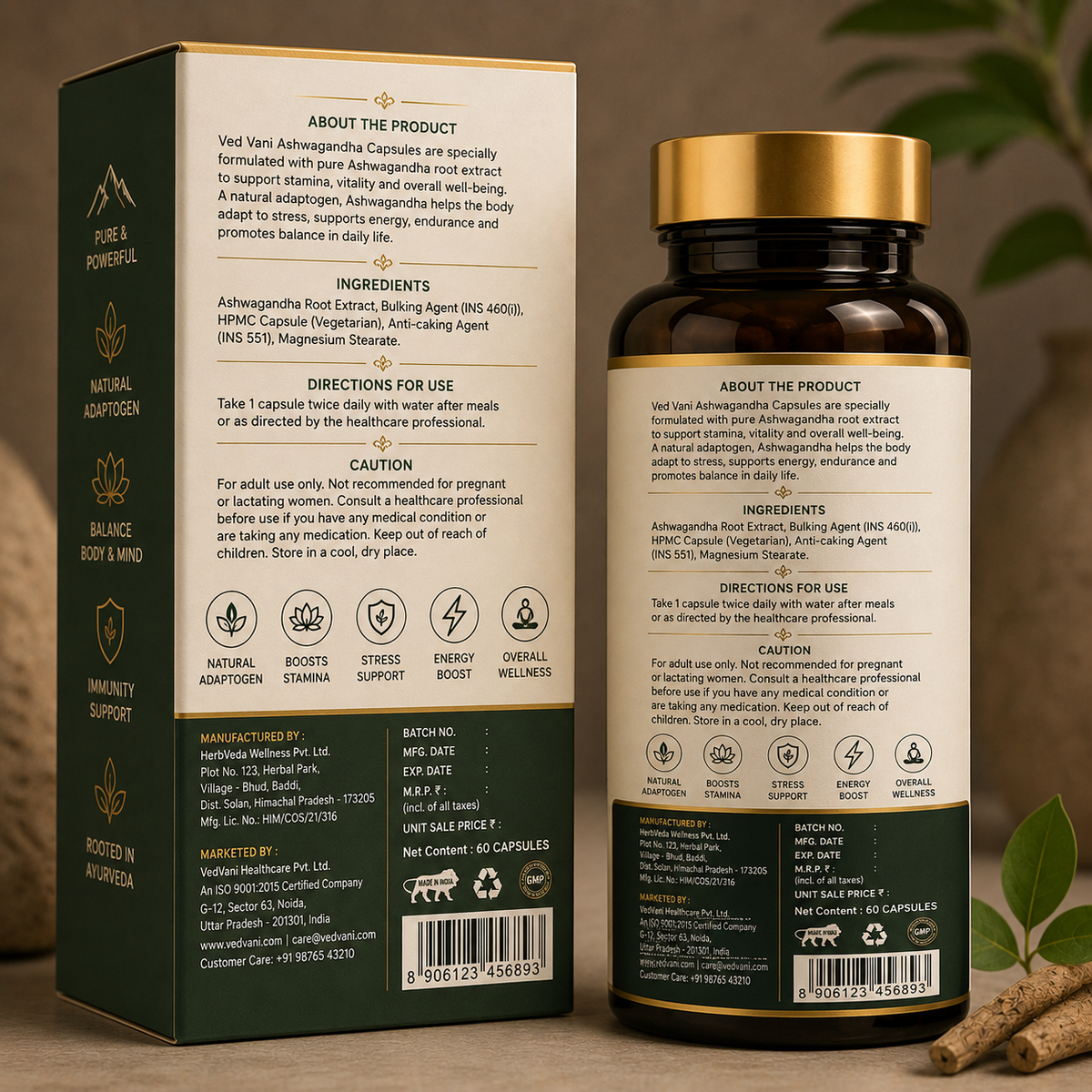 Ashwaghanda Capsule - 60 capsules
