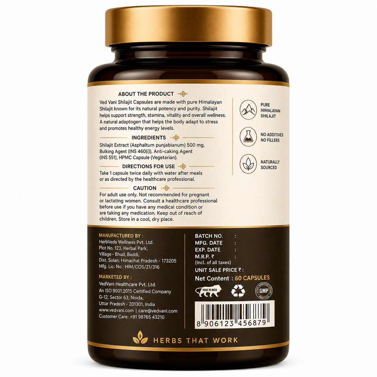 Pure Shilajit Capsules - 60 capsule